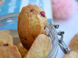 Madeleines noix de coco framboises