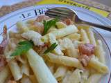 Penne sauce asperges et pancetta