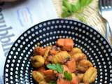 Poêlée de gnocchi patate douce et oignon rouge #végétarien