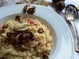 Risotto à l'oignon caramélisé et beurre de noix