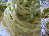 Spaghetti au pesto de courgette