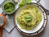 Spaghetti et pesto de pourpier #végétarien