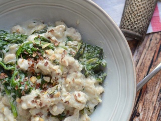 Spatzle à la farine d'épeautre épinards et fromage frais #végétarien