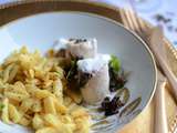 Spatzle à la truffe, ballotine de volaille, champignons et crème de chantilly #partenariat