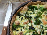 Tarte brocoli courgette et fromage de chèvre #végétarien