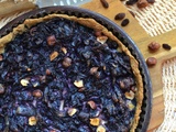 Tarte chou rouge, raisins secs et noisettes #végétarien