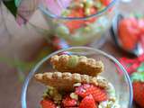 Tartelettes crème pistache et fraises #anniversaire