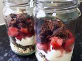 Overnight Oats nº2 : Brownie fraises