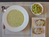 Soupe froide d’asperges d’Argenteuil et tartines de merlu blanc