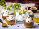 Deux recettes de verrines aux fruits exotiques : kiwis et fruits de la passion