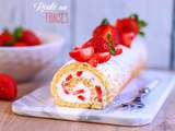 Gâteau roulé aux fraises