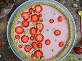 Tarte fraise pistache au fromage blanc