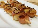 Brochettes de Saint-Jacques au jambon de Parme