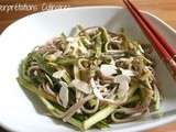 Salade fraîche de soba aux asperges