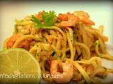 Spaghettis de courgettes aux crevettes ☆ ｢ズッキスパ｣＆海老の炒め