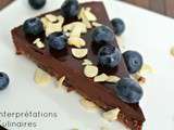 Tarte au chocolat, walnut crust