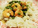 Curry aux petits pois et aux crevettes