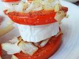 Mille-feuille de tomate au chèvre