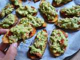 Tartines de patate douce au guacamole