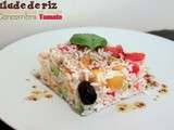 Salade riz, tomate, poivron & concombre