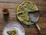 Tarte tatin courgette chèvre pesto/miel