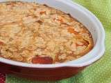 Gratin d'abricots aux amandes