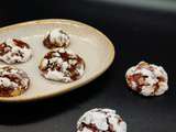 Biscuits craquelés au chocolat (avec des blancs d’œuf)