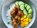 Boulettes de viande poireau, coriandre, sésame