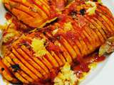 Courge butternut hasselback au beurre de sauge et prosciutto