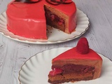 Entremets framboise chocolat