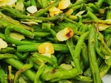 Haricots verts sautés à l’ail et aux amandes effilées