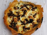 Tarte croustillante à la mozzarella et champignons de Cyril Lignac