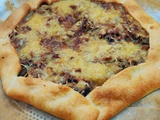 Tarte rustique champignons oignons comté