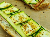 Tartine courgettes-blanc de poulet