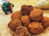 Truffes au chocolat noir enrobées de chocolat Dulcey