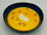 Velouté de carottes au curcuma et crème de fromage frais de Cyril Lignac