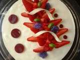 Entremet Chocolat blanc, Fraises Gariguette & Violette