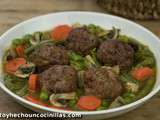 Boulettes de viande et jardinière de légumes