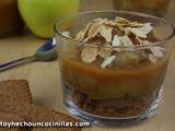 Compote de pomme sur spéculoos au caramel au beurre salé