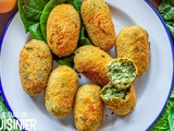 Croquettes aux épinards. Croquetas de espinacas