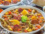 Lentilles au chorizo et légumes. Un très bon plat d’hiver