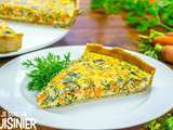 Quiche aux fanes de carotte. Délicieuse et très colorée