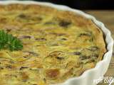 Quiche aux « gulas » et champignons de Paris