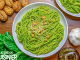 Spaghettis au pesto d’épinards et noix