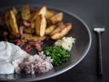 Bibeleskaes (fromage blanc alsacien) et pommes de terre rôties