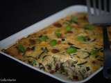 Clafoutis de courgettes, tomates confites et munster blanc