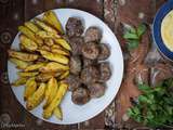 Galettes de viande à l’orientale, bibeleskaes safran et citron confit