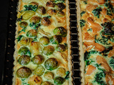 Quiche aux choux de bruxelles, chou kale et poireau