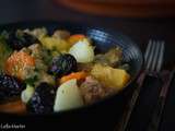 Tajine d’agneau aux légumes d’hiver, quetsches et safran d’Alsace