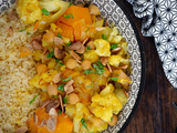 Tajine de chou-fleur et de potimarron au safran d’Alsace